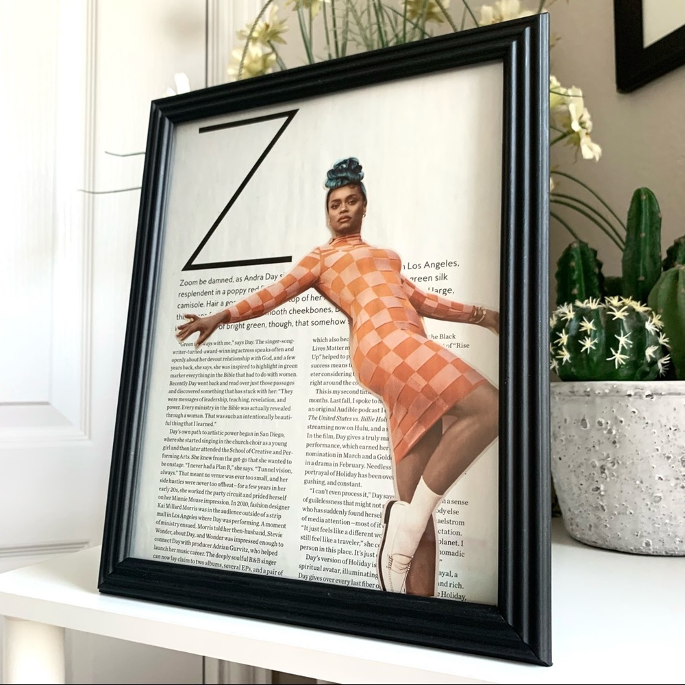 Editorial‎ Collage Wall Art Andra Day Letter Z Fashion Aesthetic